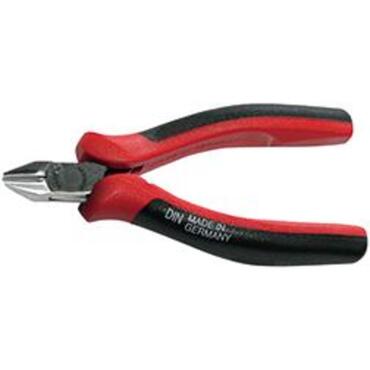 Electronics side cutting pliers, pointed head without facet, multicomponent handle type 5329